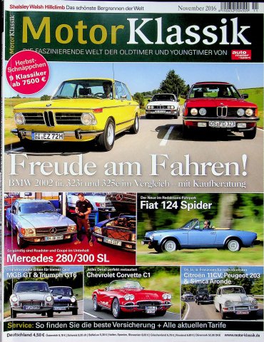 Deckblatt Motor Klassik (11/2016)